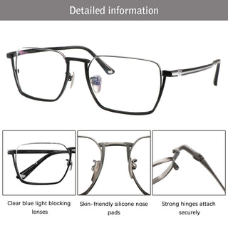 Clark Titanium Rectangle Eyeglasses