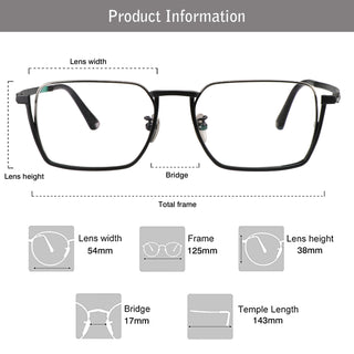 Clark Titanium Rectangle Eyeglasses