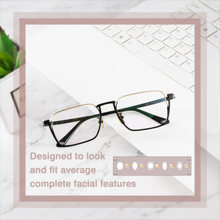 Clark Titanium Rectangle Eyeglasses