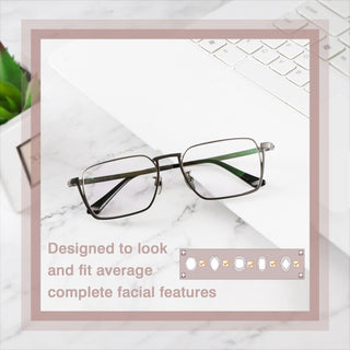 Clark Titanium Rectangle Eyeglasses