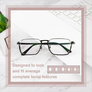 Clark Titanium Rectangle Eyeglasses