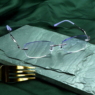 Cynthia Metal Geometric Rimless Eyeglasses