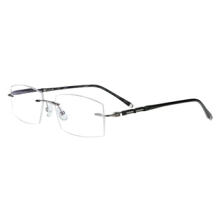 Metal Rectangle Rimless Eyeglasses