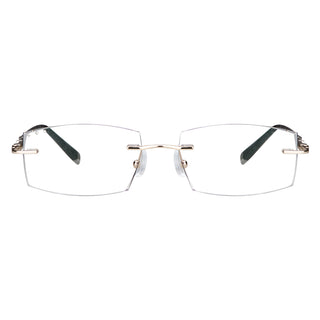 Patrick Metal Rectangle Rimless Eyeglasses - LifeArtVision