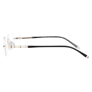 Patrick Metal Rectangle Rimless Eyeglasses - LifeArtVision