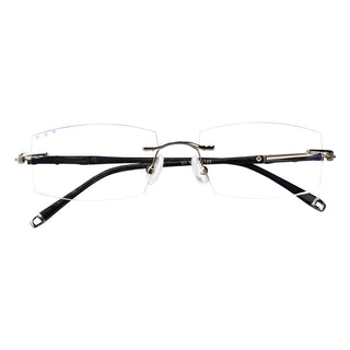 Patrick Metal Rectangle Rimless Eyeglasses - LifeArtVision