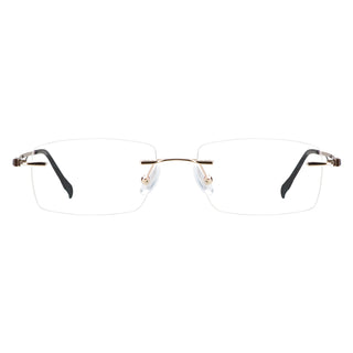 Rectangle Metal Eyeglasses