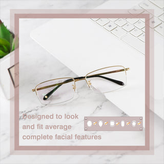 Titanium Rectangle Eyeglasses