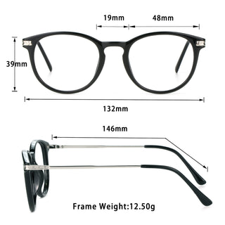 Dianthe Plastic Oval Eyeglasses