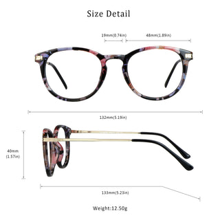 Dianthe Plastic Oval Eyeglasses