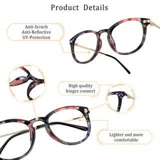 Dianthe Plastic Oval Eyeglasses