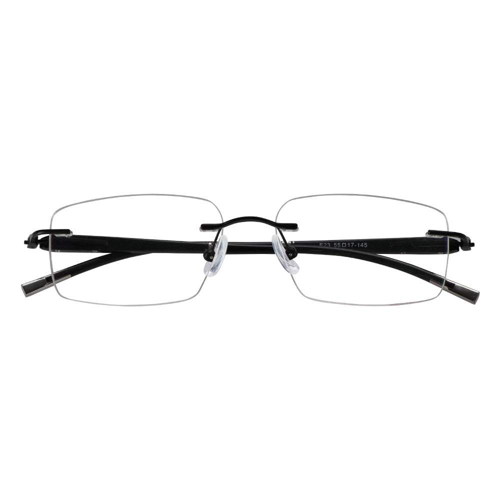 Fred Rectangular Glasses for Men Black
