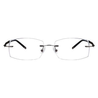 Hardy Metal Rectangle Rimless Eyeglasses - LifeArtVision