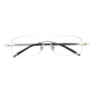 Hardy Metal Rectangle Rimless Eyeglasses - LifeArtVision