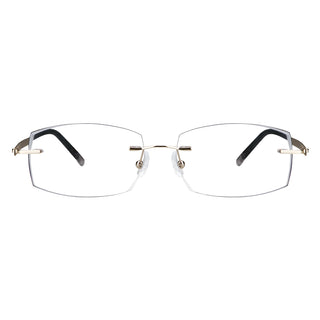 Hardy Metal Rectangle Rimless Eyeglasses - LifeArtVision