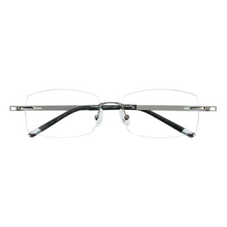 Metal Rectangle Rimless Eyeglasses