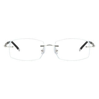 Metal Rectangle Rimless Eyeglasses