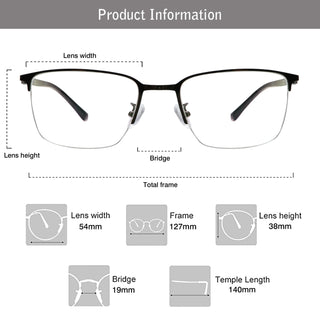 Edwin Metal Wayfarer Eyeglasses