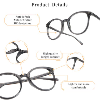 Elizabeth Plastic Oval Eyeglasses