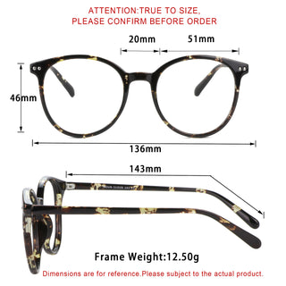 Elizabeth Plastic Oval Eyeglasses