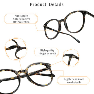 Elizabeth Plastic Oval Eyeglasses