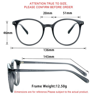 Elizabeth Plastic Oval Eyeglasses