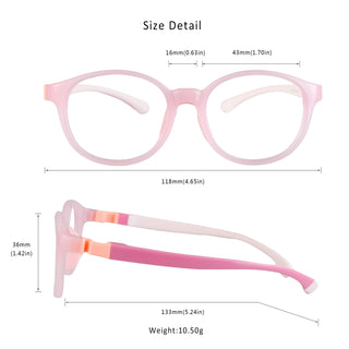 Elliott TR &Silica gel Round Kid's Eyeglasses