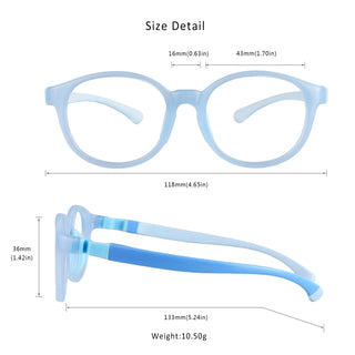 Elliott TR &Silica gel Round Kid's Eyeglasses