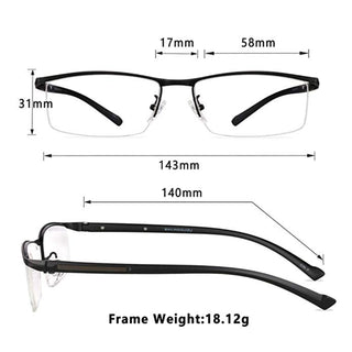 Evan Metal Rectangle Eyeglasses