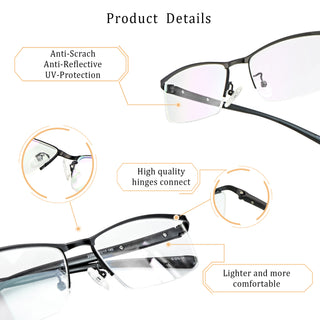 Evan Metal Rectangle Eyeglasses