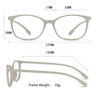 Evelyn Plastic Rectangle Eyeglasses