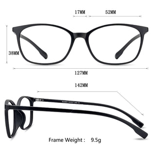 Evelyn Plastic Rectangle Eyeglasses