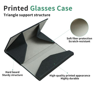  Premium Hard Shell Foldable Eyeglass Case