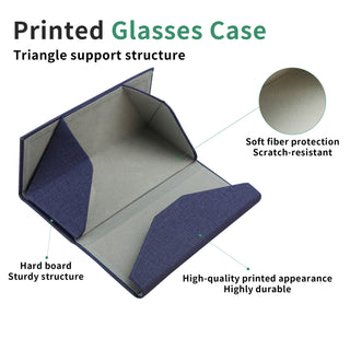  Premium Hard Shell Foldable Eyeglass Case