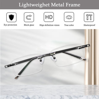 Frank Metal Rectangle Eyeglasses