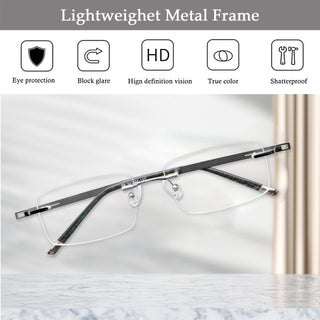 Frank Metal Rectangle Eyeglasses