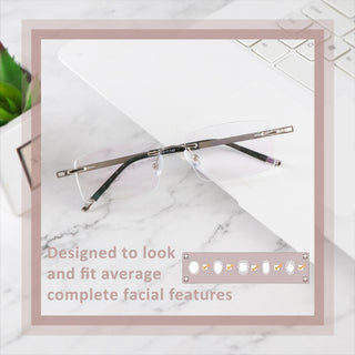 Frank Metal Rectangle Eyeglasses