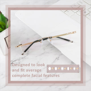 Frank Metal Rectangle Eyeglasses