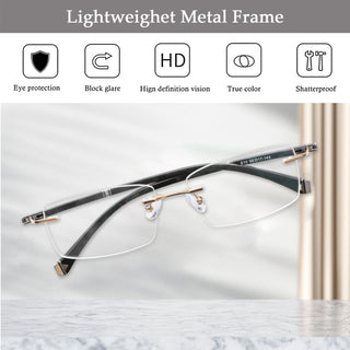 Franklin Metal Rectangle Eyeglasses