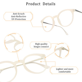 Gabriella Plastic Oval Eyeglasses