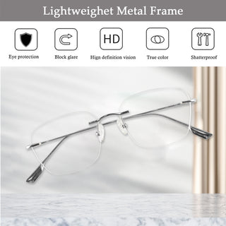 Gaby Titanium Oval Eyeglasses