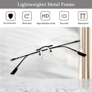 Gaby Titanium Oval Eyeglasses