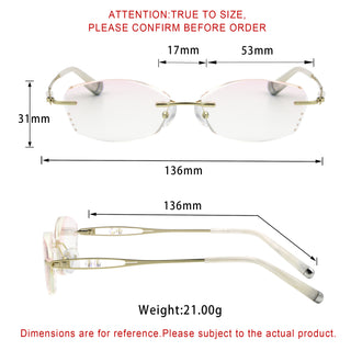 Goodle Metal Rectangle Eyeglasses