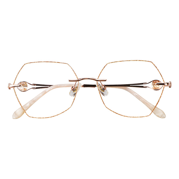 Metal Geometric Eyeglasses