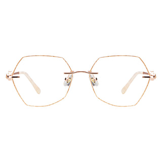 Metal Geometric Eyeglasses