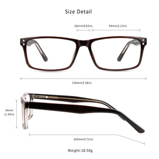 Jennifer Plastic Rectangle Eyeglasses