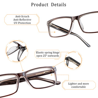 Jennifer Plastic Rectangle Eyeglasses