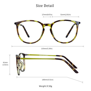 Rachel Plastic Oval Eyeglasses