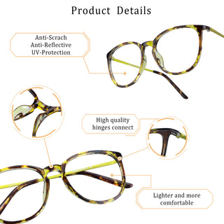 Rachel Plastic Oval Eyeglasses