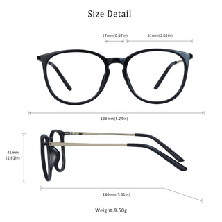 Rachel Plastic Oval Eyeglasses